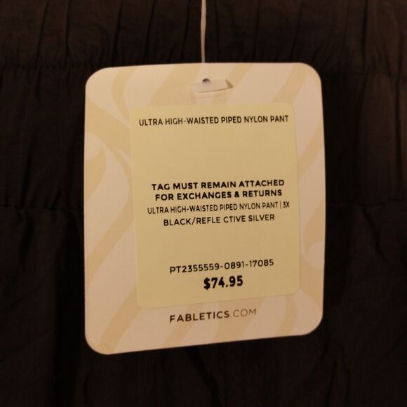 Fabletics ultra high waisted piped nylon pants womens 3XL XXXL black - Picture 4 of 12